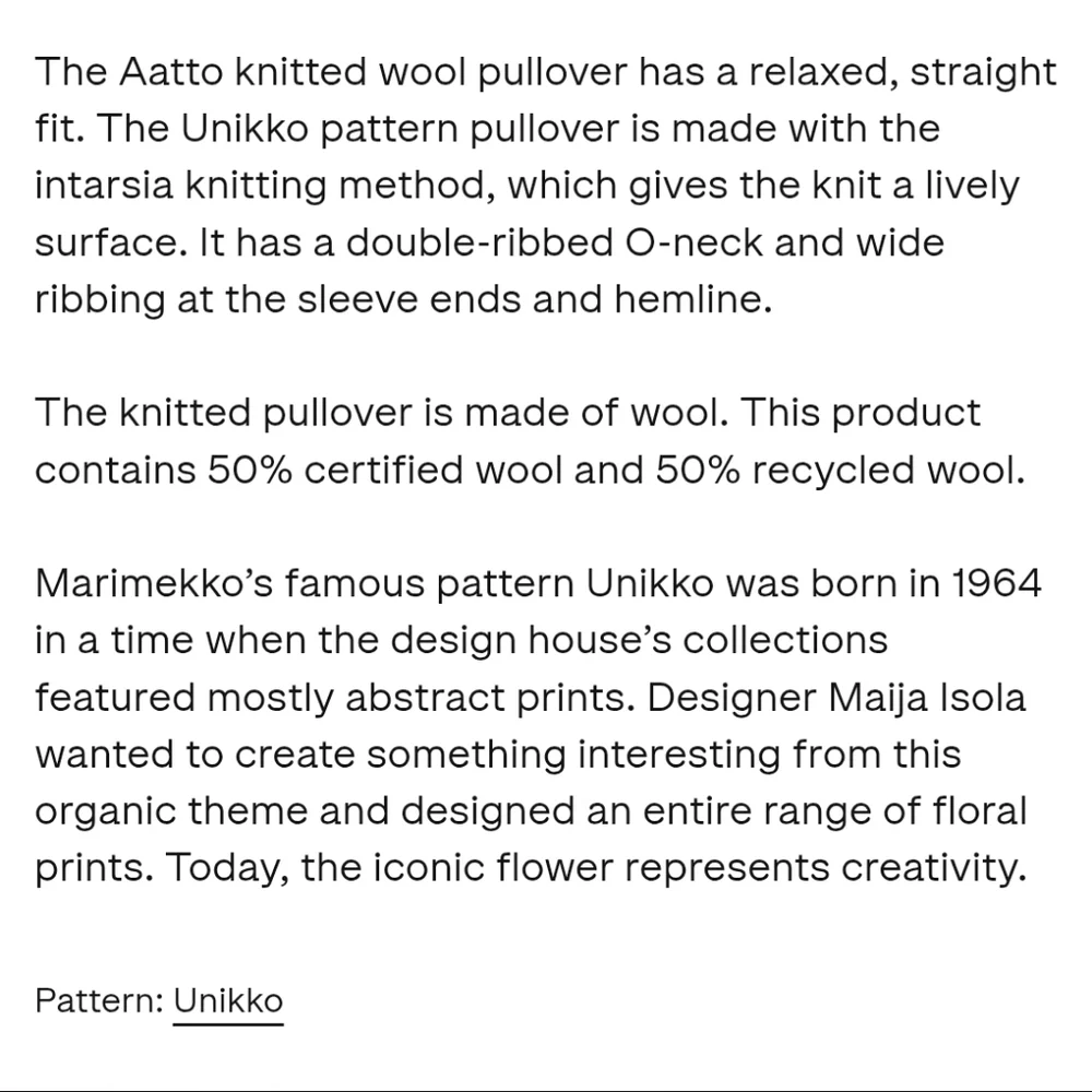 NWT Marimekko Aato Unikko Knitted Pullover - Picture 3 of 3